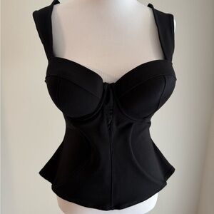 Chic Black Bustier Top